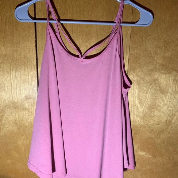 Pink String Back Tank Top - Picture 2 of 2